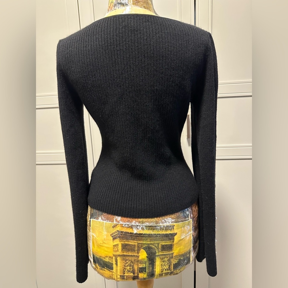 Reformation Emanuele Cashmere Novelty Button Sweater M - Picture 3 of 12
